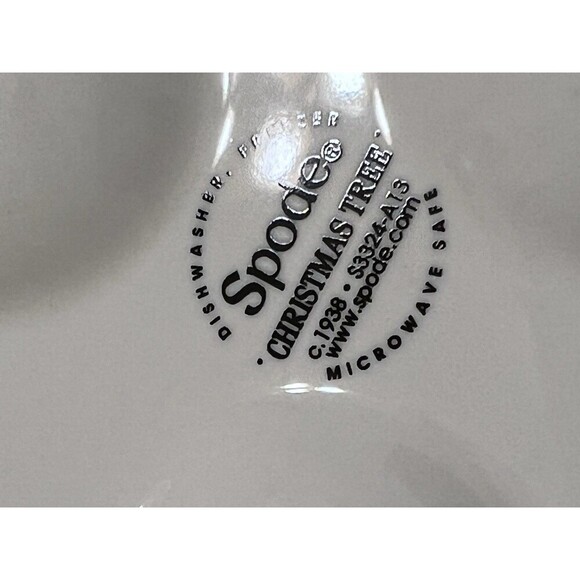 Spode Holiday Christmas Tree Porcelain Devilled Egg Dish, 13 Inch Holds 12 Eggs - Picture 5 of 8